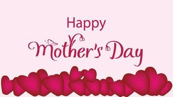 happy mothers day love background. pink mother day background frame. lovely mother day rose background. vector