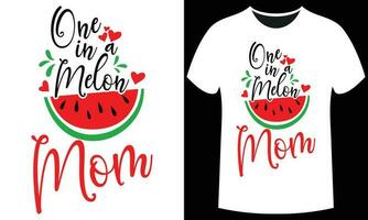 madres día t camisa diseño en ilustración con sandía vector diseño.