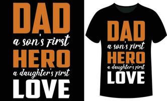 Dad day typography and lettering vector t shirt design.