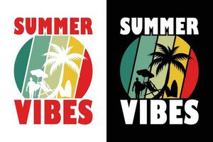 Summer t-shirt design, summer beach vacation t-shirts, summer surfing t-shirt vector design