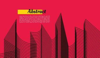 Abstract thin line building background template copy space for poster, banner, flyer, leaflet, or pamphlet vector