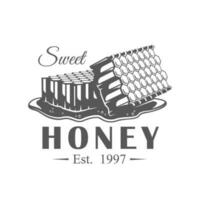 Vintage honey label vector