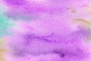 Watercolor pastel background. aquarelle colorful stains on paper. photo