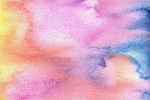 Watercolor pastel background. aquarelle colorful stains on paper. photo