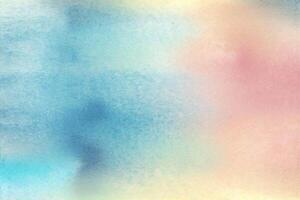 Watercolor pastel background. aquarelle colorful stains on paper. photo