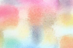 Watercolor pastel background. aquarelle colorful stains on paper. photo
