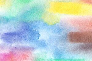 Watercolor pastel background. aquarelle colorful stains on paper. photo