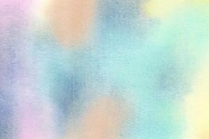 Watercolor pastel background. aquarelle colorful stains on paper. photo