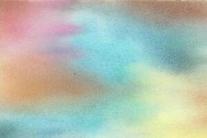 Watercolor pastel background. aquarelle colorful stains on paper. photo