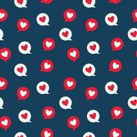 Valentine Heart Message Seamless Pattern vector