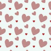 Valentine Heart Simple Seamless Pattern Design vector