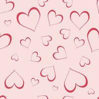 Valentine Seamless Pattern Heart Set Collection vector