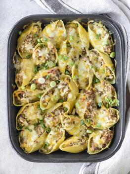 taco relleno conchas foto