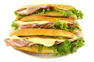 Ham and cheese sandwich photo