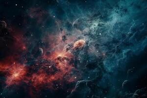 un espacio nebulosa con estrellas y nebulosa en el fondo, fondo de pantalla, universo antecedentes foto
