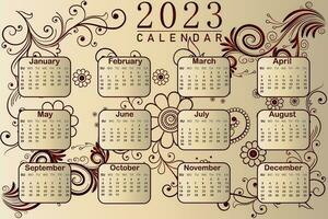 2023 Calendar - Calendar vector