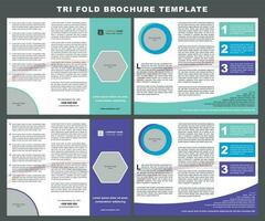 tri doblez folleto modelo diseño para tu negocio. eso es creativo, moderno y vector