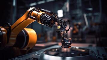 Future technology for mechanized industry robot arm control, photo