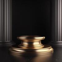 luxury podium for product presentation. Abstract background. photo