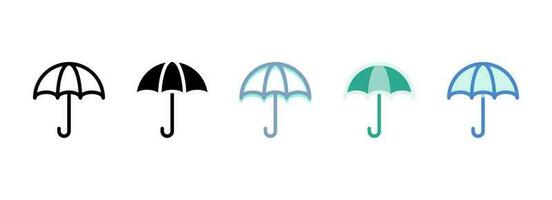 Simple vector icon on a theme umbrella