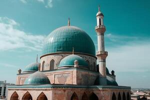 A mosque with a beautiful background photo