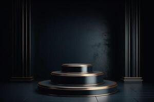 The scene with the podium, Stage Podium Scene , luxury podium for product presentation, photo