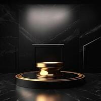 luxury podium for product presentation. Abstract background. photo