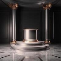 luxury podium for product presentation. Abstract background. photo