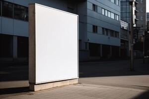 ai generativo un blanco blanco firmar tablero Bosquejo aislado fuera de foto