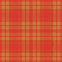 Plaid seamless pattern in red. Check fabric texture. Vector textile print.