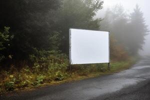 ai generativo un blanco blanco firmar tablero Bosquejo aislado fuera de foto