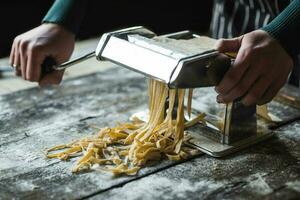 Preparing fresh pasta photo