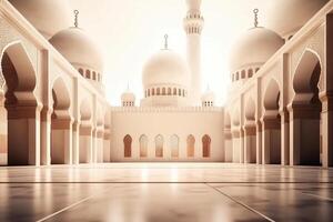 A mosque with a beautiful background photo