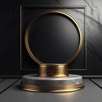 luxury podium for product presentation. Abstract background. photo