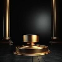 luxury podium for product presentation. Abstract background. photo