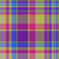 Plaid texture seamless. Fabric check pattern. Textile tartan background vector. vector