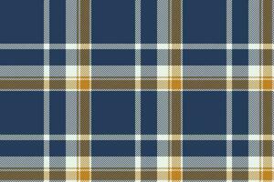 Plaid background, check seamless pattern in blue. Vector fabric texture for textile print, wrapping paper, gift card or wallpaper.