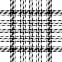 Plaid check pattern in black and white. Seamless fabric texture. Tartan textile print. vector