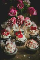 Love concept cupcakes photo