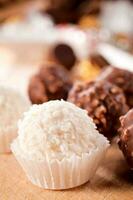 Sweet chocolate pralines photo