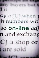 On line dictionary concept photo