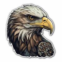 Bald Eagle Head Sticker photo