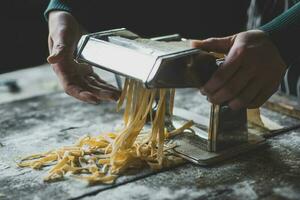 Preparing homemade pasta photo
