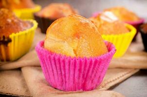 Sweet homemade muffins photo