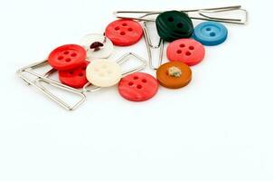 Clothing buttons isolated photo