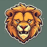 ai generativo león cabeza en retro estilo, león cabeza en Clásico estilo, león cabeza emblema, león cabeza para tatuaje o camiseta, león cabeza mascota foto