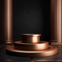 luxury podium for product presentation. Abstract background. photo