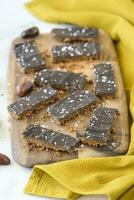 Chocolate date slices photo