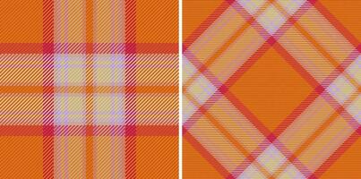 Textile check plaid. Tartan background texture. Pattern fabric vector seamless.