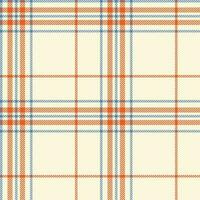 Plaid seamless pattern. Check fabric texture. Vector textile print.